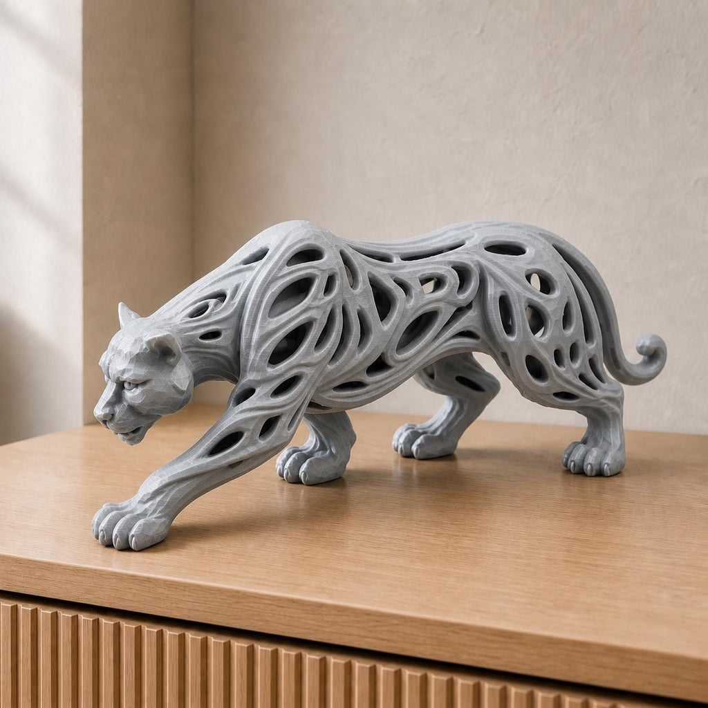 Abstrakter Panther – moderne Raubkatzen-Skulptur | handbemalt | Made in Germany FehnFactory