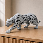 Abstrakter Panther – moderne Raubkatzen-Skulptur | handbemalt | Made in Germany FehnFactory