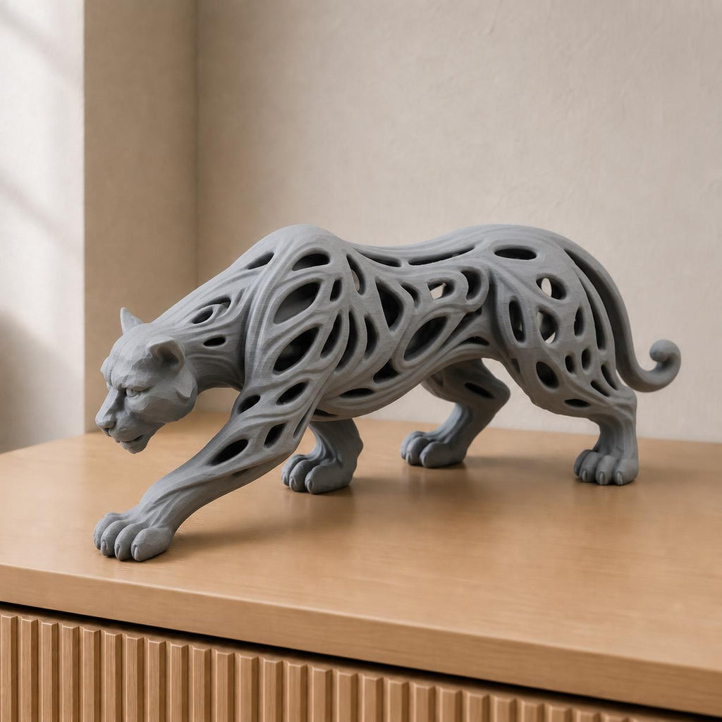 Abstrakter Panther – moderne Raubkatzen-Skulptur | handbemalt | Made in Germany FehnFactory