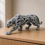 Abstrakter Panther – moderne Raubkatzen-Skulptur | handbemalt | Made in Germany FehnFactory