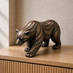 Abstrakter Bär – moderne Tier-Skulptur | handbemalt | Made in Germany FehnFactory
