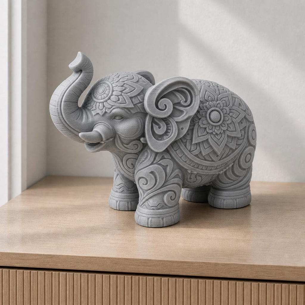 Ornament-Elefant – detailreiche Skulptur | handbemalt | Made in Germany FehnFactory