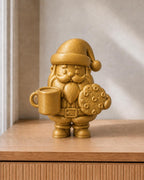 Weihnachtsmann mit Kakao & Keks – Weihnachtsfigur | handbemalt | Made in Germany FehnFactory