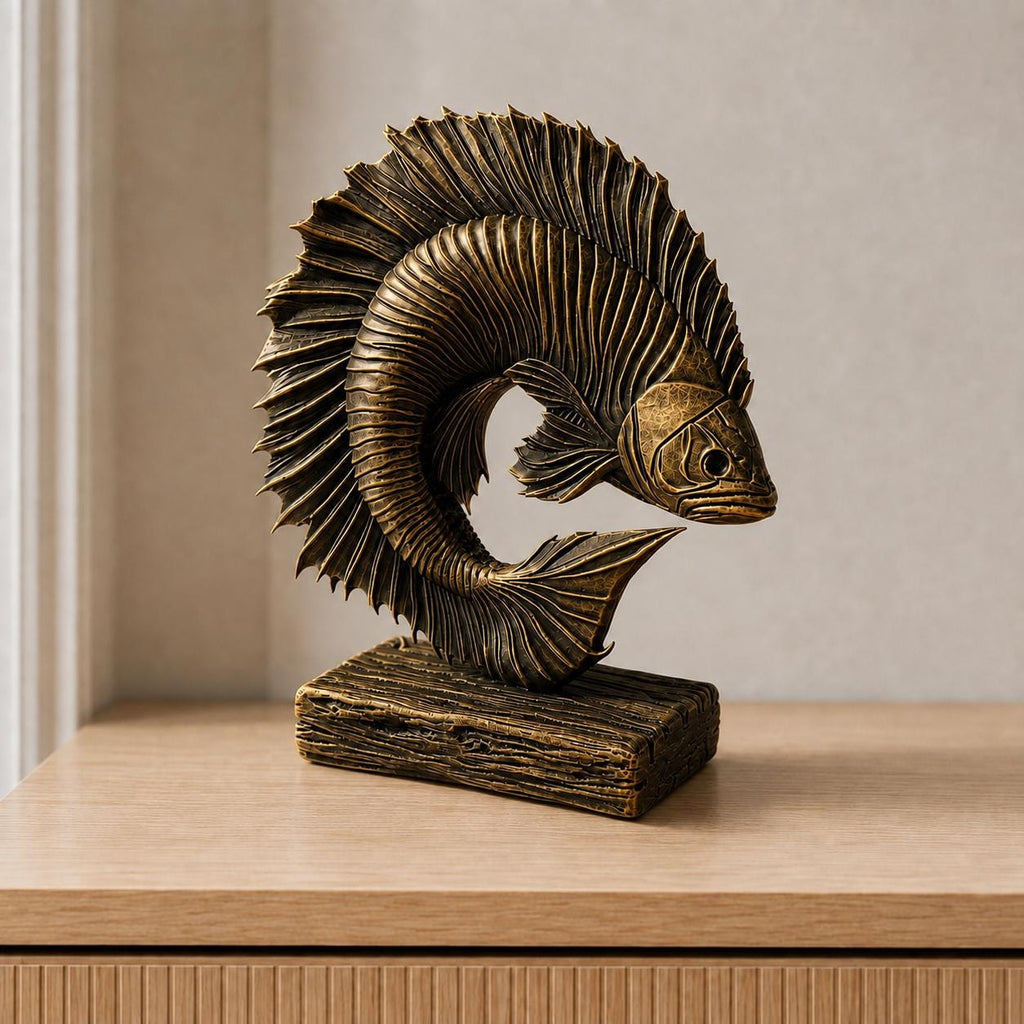 Betta Spirit – Kampffisch-Skulptur mit fließenden Flossen | handbemalt oder gedruckt | Made in Germany FehnFactory