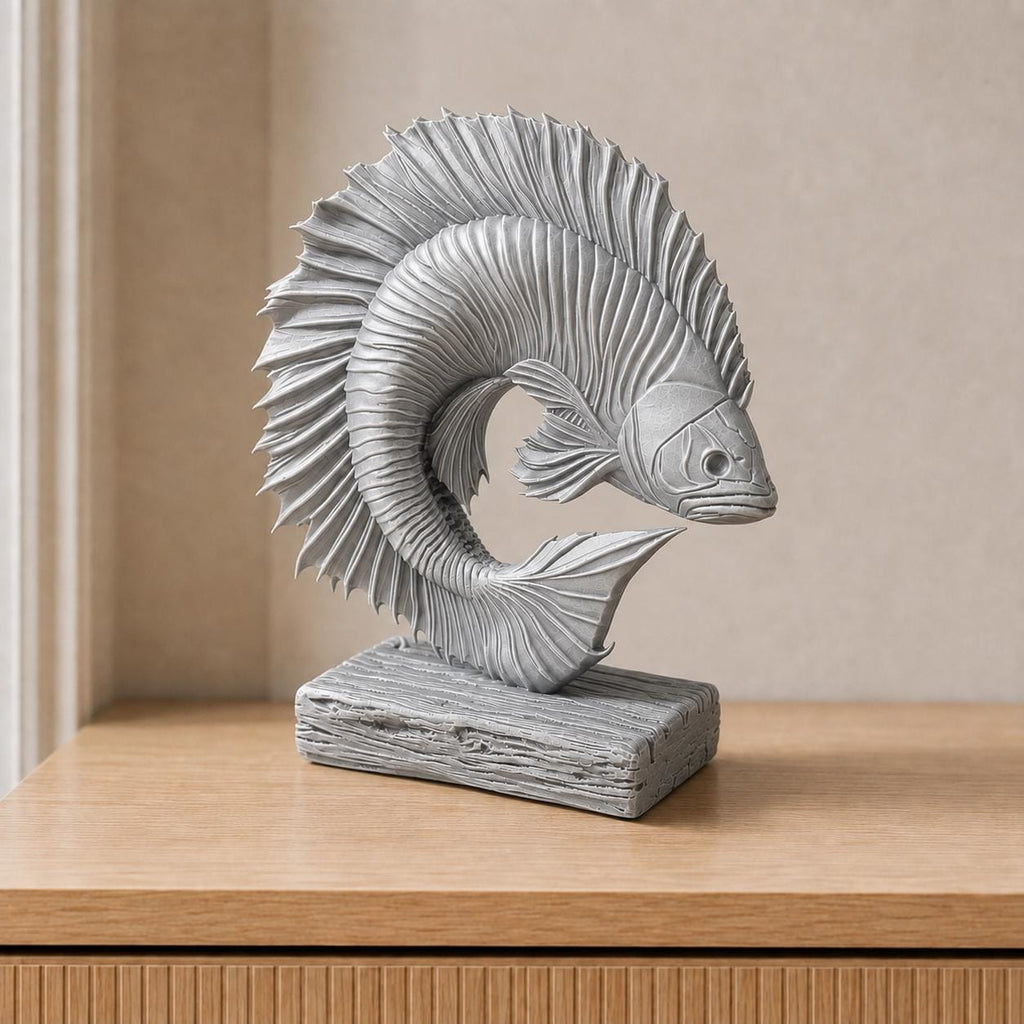 Betta Spirit – Kampffisch-Skulptur mit fließenden Flossen | handbemalt oder gedruckt | Made in Germany FehnFactory