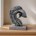 Kampffisch im Flossenbogen – Betta-Fisch-Skulptur | handbemalt oder gedruckt | Made in Germany FehnFactory