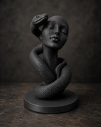 Frauenbüste mit Schlange – mystische Skulptur | handbemalt oder gedruckt | Made in Germany FehnFactory