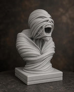 Schreiende Büste mit fließenden Bändern – Horror Skulptur | handbemalt oder gedruckt | Made in Germany FehnFactory