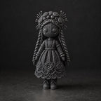 Blumenfigur in Strickoptik – florale Deko-Skulptur | handbemalt oder gedruckt | Made in Germany FehnFactory