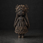 Blumenfigur in Strickoptik – florale Deko-Skulptur | handbemalt oder gedruckt | Made in Germany FehnFactory