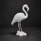 Flamingo mit S-förmigem Hals – elegante Vogelskulptur | handbemalt oder gedruckt | Made in Germany FehnFactory