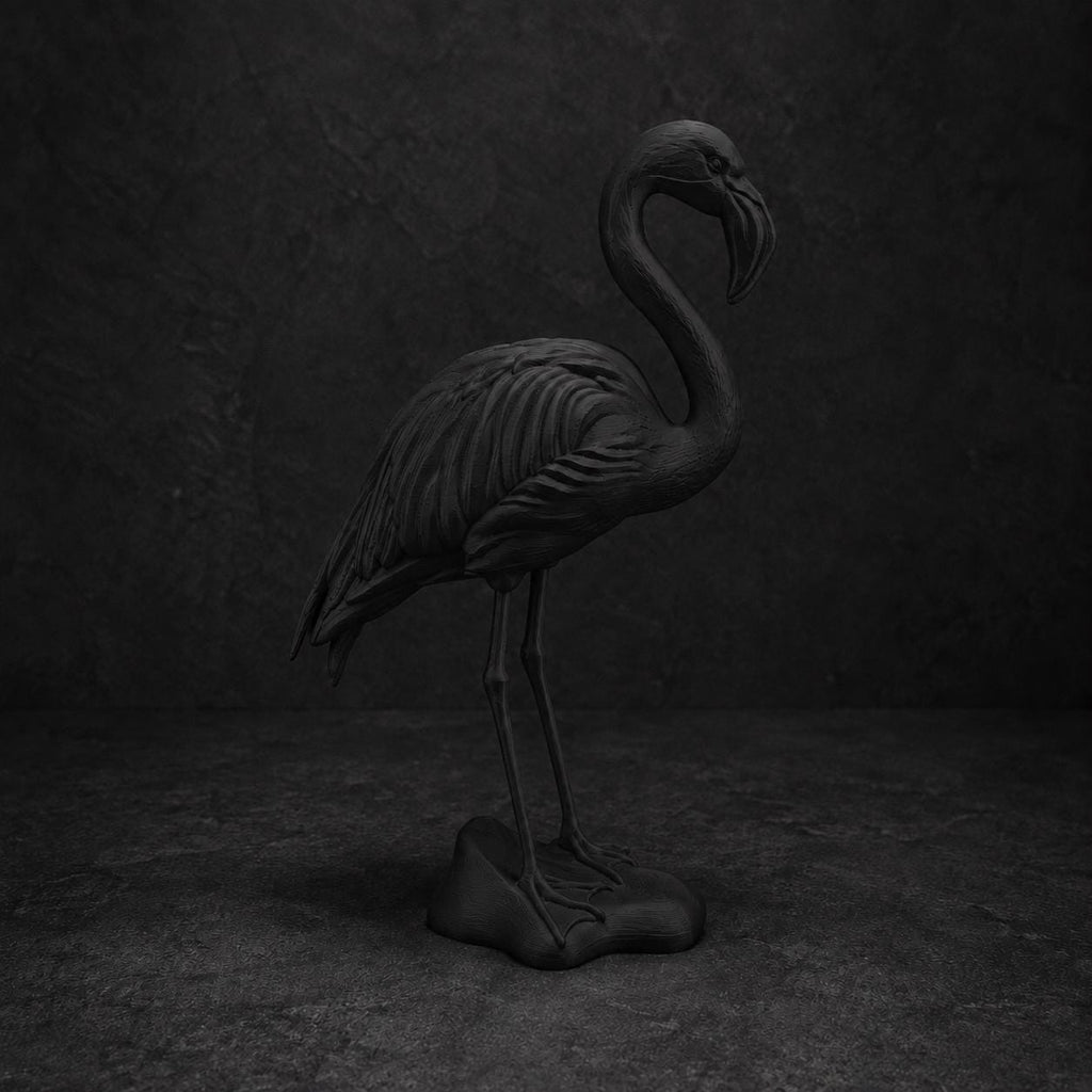 Flamingo mit S-förmigem Hals – elegante Vogelskulptur | handbemalt oder gedruckt | Made in Germany FehnFactory