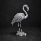 Flamingo mit S-förmigem Hals – elegante Vogelskulptur | handbemalt oder gedruckt | Made in Germany FehnFactory