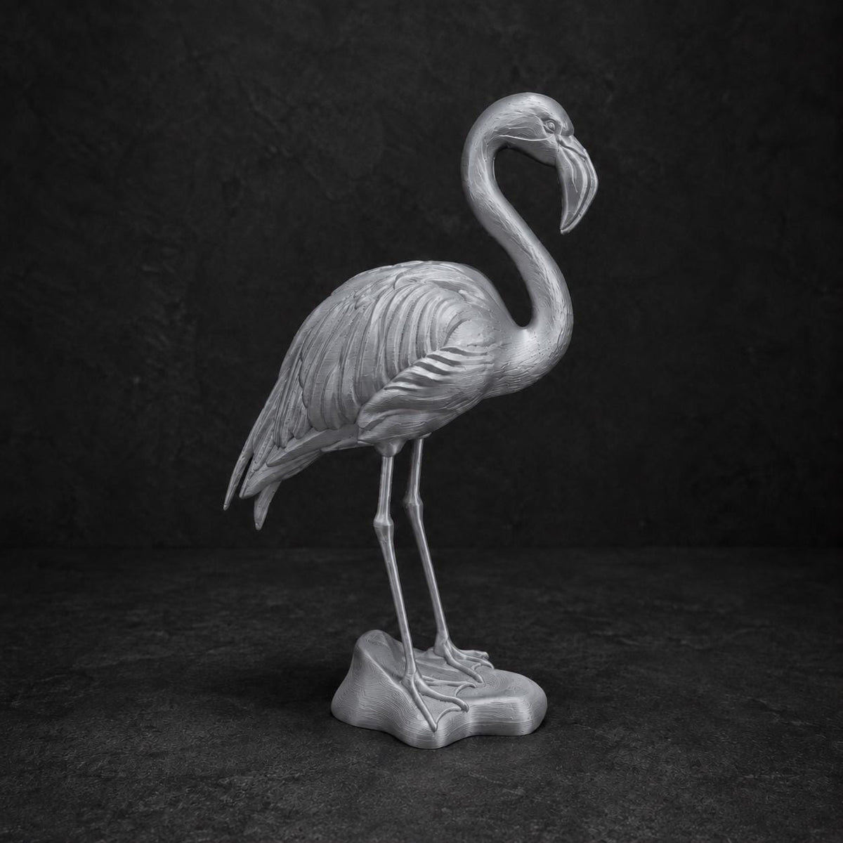 Flamingo mit S-förmigem Hals – elegante Vogelskulptur | handbemalt oder gedruckt | Made in Germany FehnFactory
