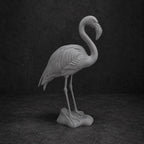 Flamingo mit S-förmigem Hals – elegante Vogelskulptur | handbemalt oder gedruckt | Made in Germany FehnFactory