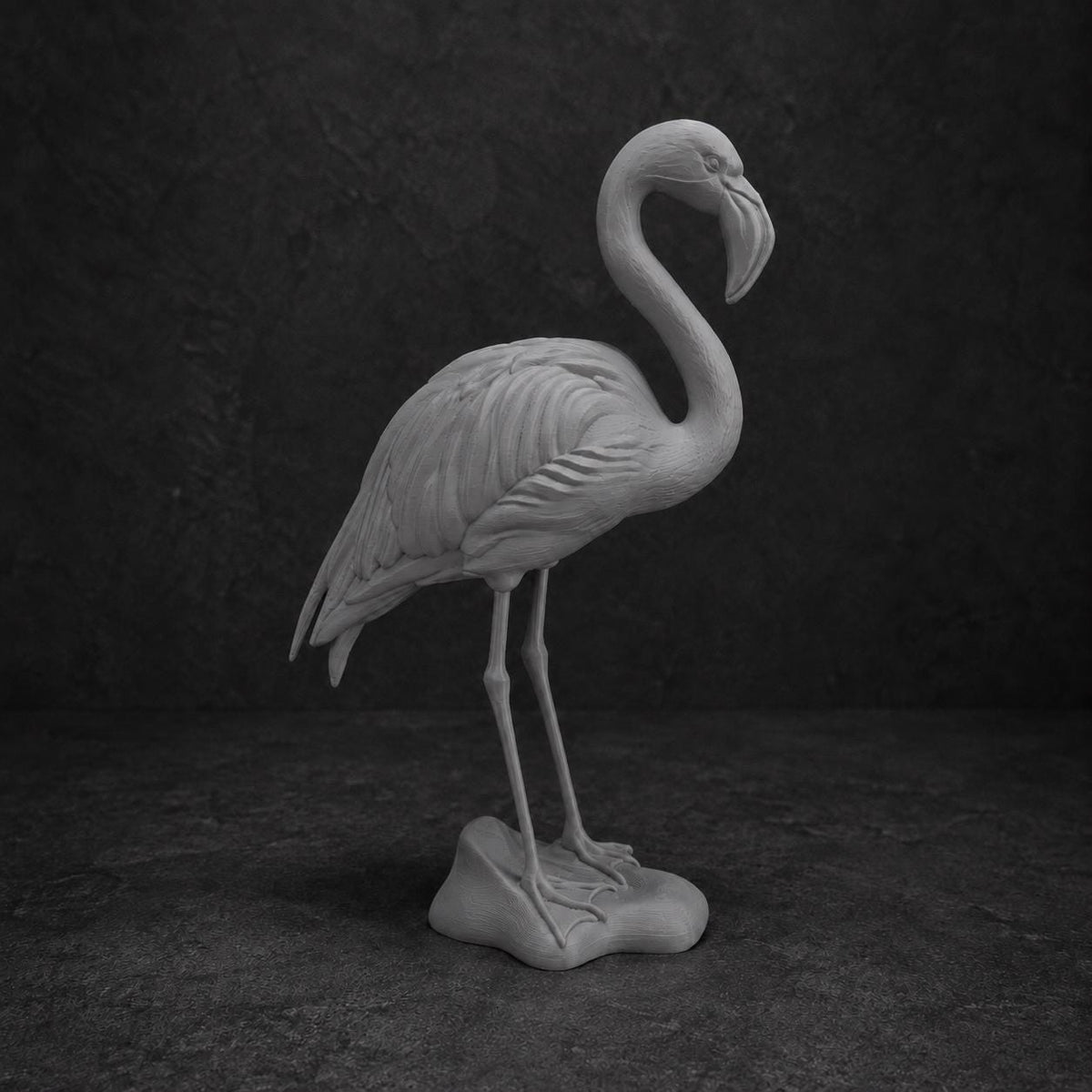 Flamingo mit S-förmigem Hals – elegante Vogelskulptur | handbemalt oder gedruckt | Made in Germany FehnFactory