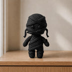 Kleine Mumienfigur in Strickoptik | Halloween-Deko handbemalt oder gedruckt | Made in Germany FehnFactory