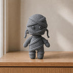 Kleine Mumienfigur in Strickoptik | Halloween-Deko handbemalt oder gedruckt | Made in Germany FehnFactory