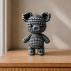 Stehendes Schweinchen in Strickoptik | Tierfigur handbemalt oder gedruckt | Made in Germany FehnFactory