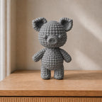Stehendes Schweinchen in Strickoptik | Tierfigur handbemalt oder gedruckt | Made in Germany FehnFactory