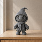 Verhüllte Schattenfigur in Strickoptik | Gothic-Deko handbemalt oder gedruckt | Made in Germany FehnFactory