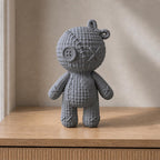 Voodoo-Puppe mit Knopfauge und Herz in Strickoptik | handbemalt oder gedruckt | Made in Germany FehnFactory