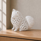 Pomeranian (Zwergspitz) in Voronoi-Optik – Hundeskulptur | Made in Germany FehnFactory