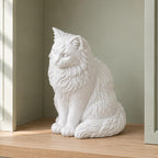 Maine Coon Katze – langhaarige sitzende Katzenskulptur | Made in Germany FehnFactory