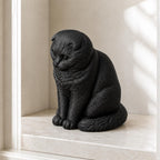 Scottish Fold Katze – sitzende Ganzkörperfigur mit Faltohren | Made in Germany FehnFactory