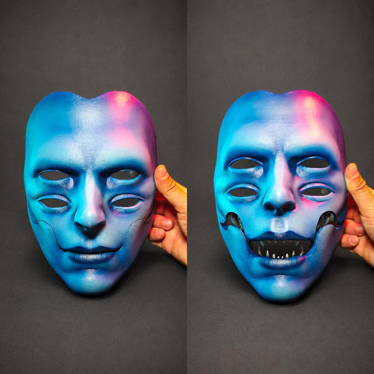 Argos Maske – tragbare Vier-Augen-Cosplay-Maske mit beweglichem Kiefer | 2 Ausführungen | Made in Germany FehnFactory