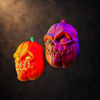 Pumpkin Wall Wanddeko – Kürbis-Schädel | 3MF-Original oder handbemalt | Pipe Cox | Made in Germany FehnFactory