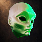 Alien Wall – Alienkopf Wanddeko | Silbergrau/Schwarz | Pipe Cox Design | ca. 11,4 cm FehnFactory