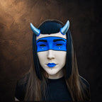Veil Maske – handbemalte tragbare Dämonenmaske | einteilig oder montiert | Pipe Cox | Made in Germany FehnFactory