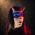Veil Maske – handbemalte tragbare Dämonenmaske | einteilig oder montiert | Pipe Cox | Made in Germany FehnFactory