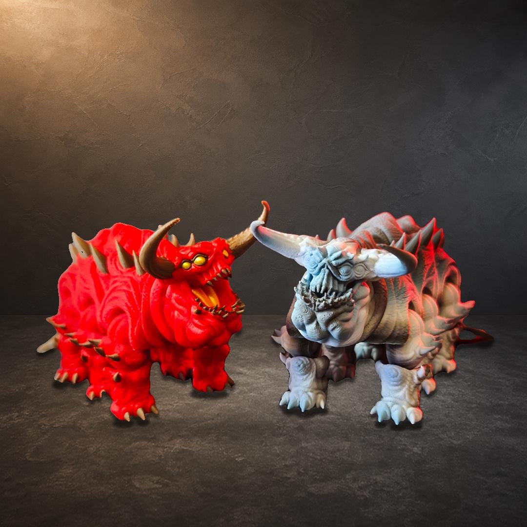 Ushi Articulated bewegliche Fantasy Figur | 3D Druck oder handbemalt | Pipe Cox Design | ca. 20 cm FehnFactory