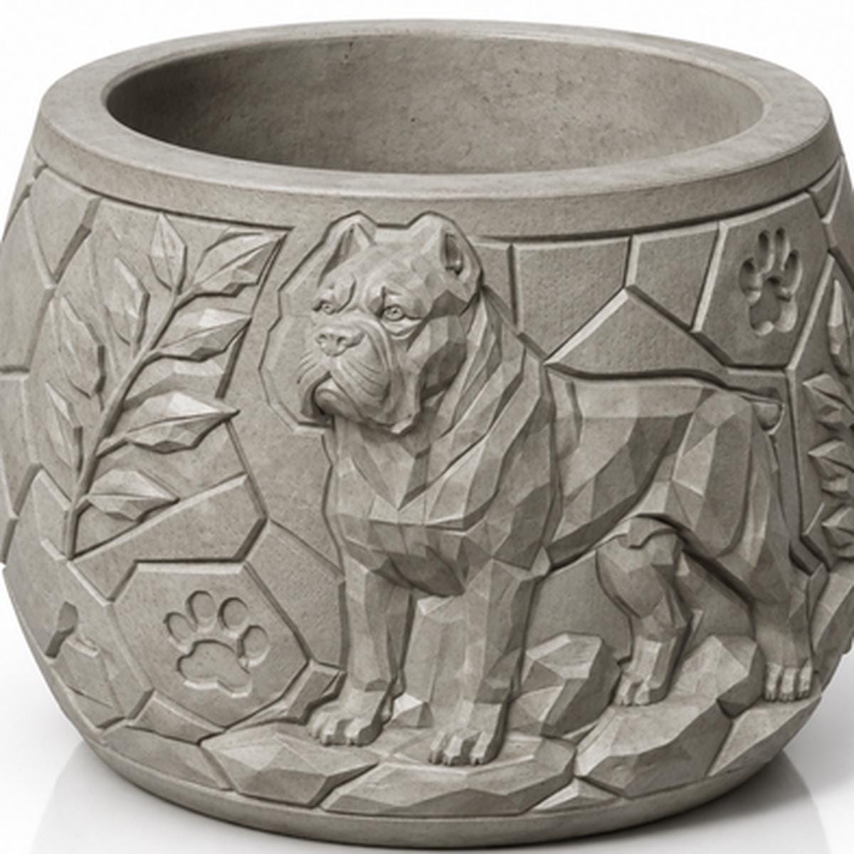 Cane Corso Pflanzgefäß & Organizer – Hunde Blumentopf Relief, Schreibtisch Deko, Geschenkidee FehnFactory