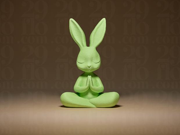 Meditierender Hase – ruhige Yoga-Hasenfigur | moderne Tierdeko | Made in Germany FehnFactory