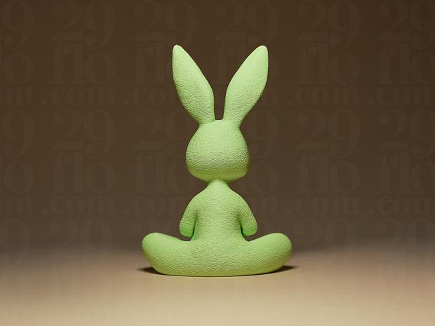 Meditierender Hase – ruhige Yoga-Hasenfigur | moderne Tierdeko | Made in Germany FehnFactory