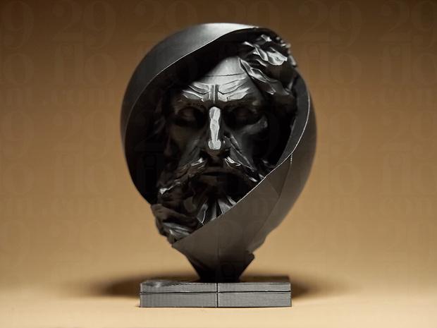Der alte Mann – abstrakte Büsten-Skulptur | markantes Männerporträt | Made in Germany FehnFactory
