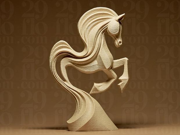 Springendes Pferd – moderne Pferde-Skulptur | dynamische Tierfigur | Made in Germany FehnFactory