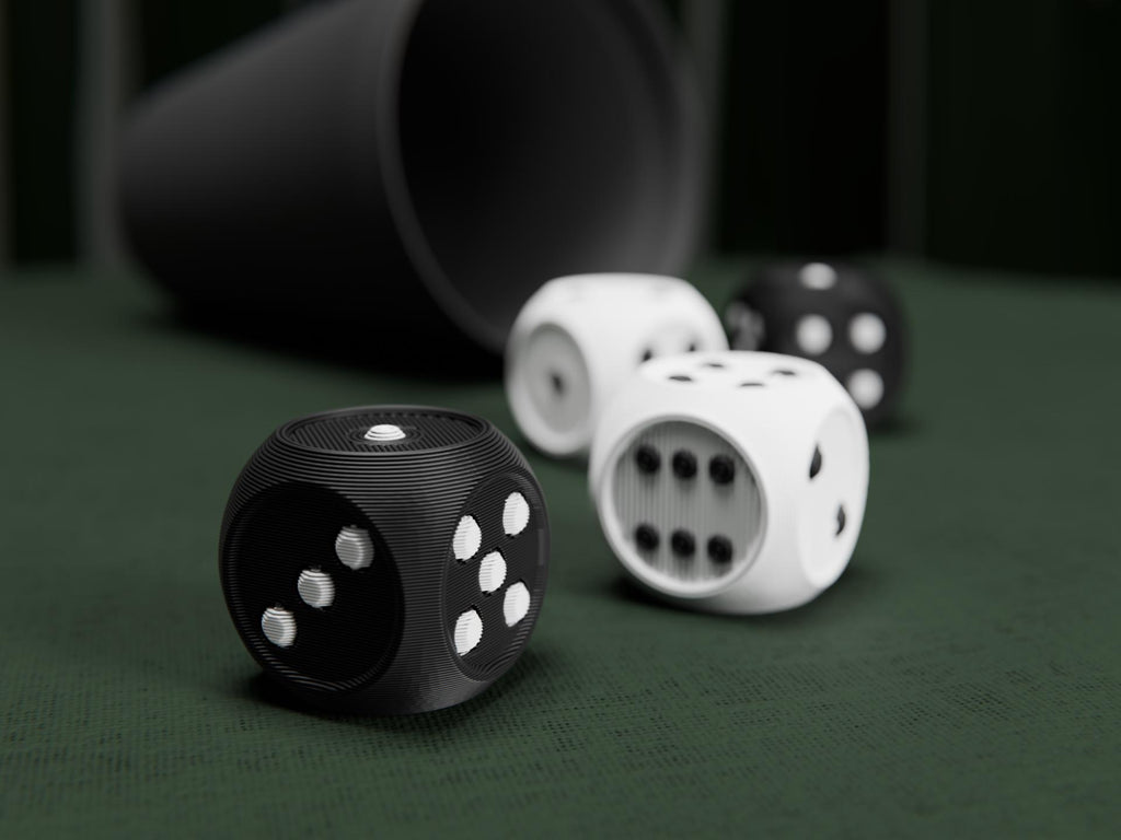 6er-Set Würfel – abgerundete Spielwürfel mit 3D-Punkten, moderne Brettspiel-Würfel FehnFactory