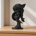 Chibi-Schildmaid – Fantasy-Ritterin mit Schwert und Schild | handbemalt oder gedruckt | Made in Germany FehnFactory