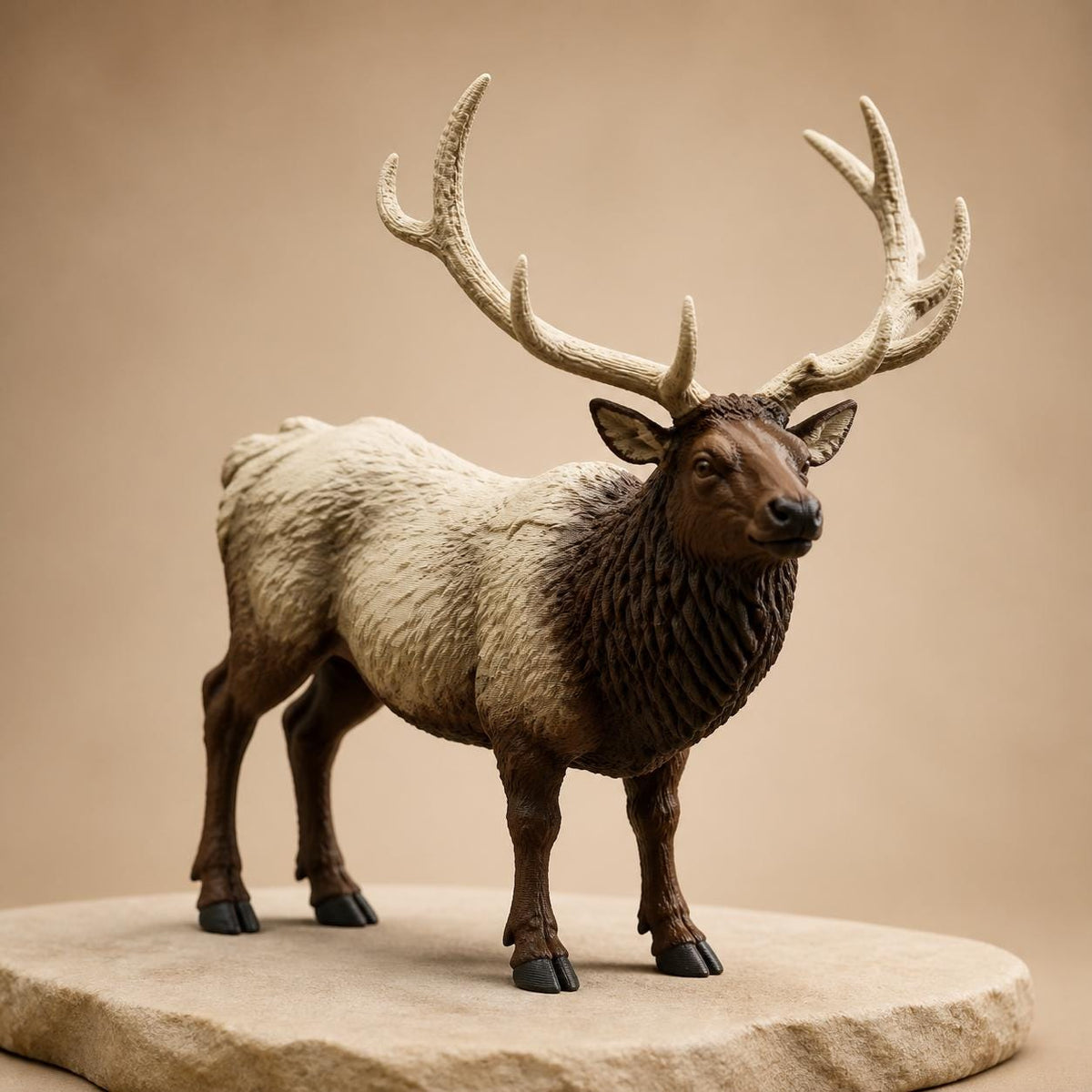Frostback – Wapiti-Bulle-Skulptur | Winterliche Wildtier-Deko | Made in Germany FehnFactory