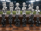 Fußball-Legenden-Schachfigurenset – komplett 32-teilig | Stadion-Schach | 3 Größen & 12 Farbpaare FehnFactory