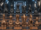 Futuristisches Fahrzeug-Schachfigurenset – komplett 32-teilig | Sci-Fi-Schach | 3 Größen & 12 Farbpaare FehnFactory