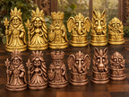 Königliches Blatt-Schachfigurenset – komplett 32-teilig | Natur-Fantasy | 3 Größen & 12 Farbpaare | Made in Germany FehnFactory