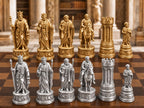 Philosophen-Schachfigurenset – komplett 32-teilig | Antikes Griechenland | 3 Größen & 12 Farbpaare | Made in Germany FehnFactory