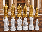 Philosophen-Schachfigurenset – komplett 32-teilig | Antikes Griechenland | 3 Größen & 12 Farbpaare | Made in Germany FehnFactory