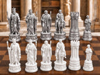 Philosophen-Schachfigurenset – komplett 32-teilig | Antikes Griechenland | 3 Größen & 12 Farbpaare | Made in Germany FehnFactory