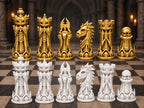 Nekromanten-Schachfigurenset – komplett 32-teilig | Gotisches Staunton-Schach | 3 Größen & 12 Farbpaare | Made in Germany FehnFactory
